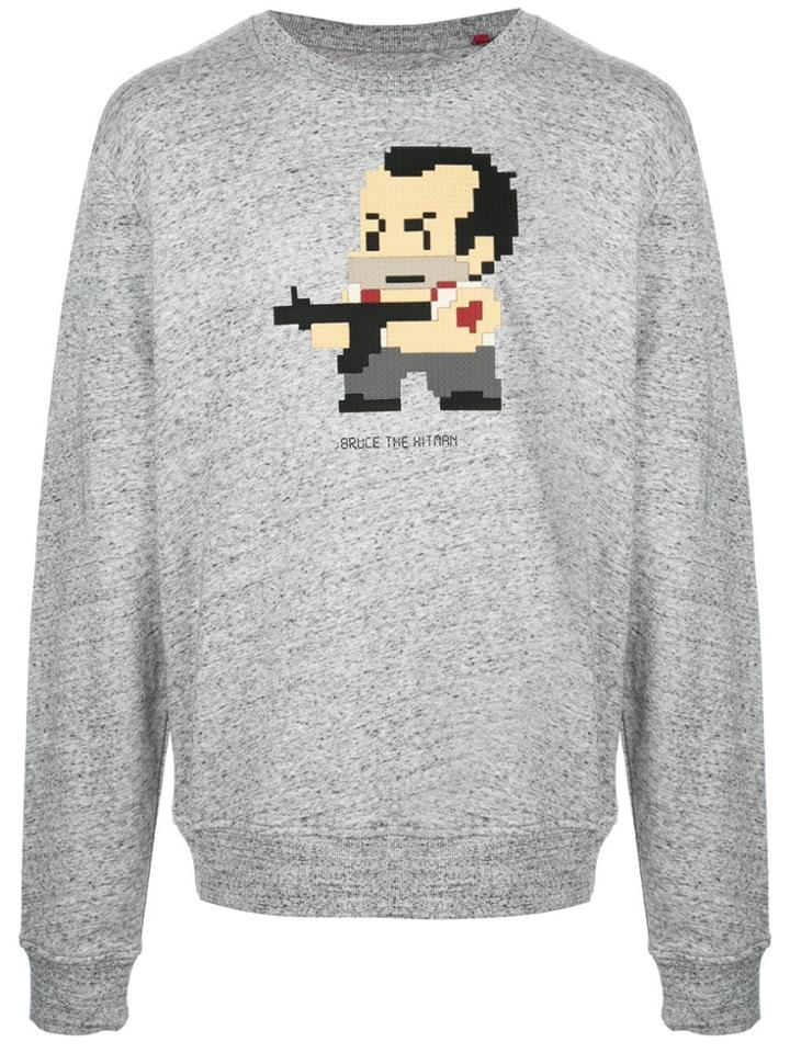 Mostly Heard Rarely Seen 8-bit Bruce The Hitman Sweatshirt - Grey
