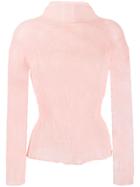 Issey Miyake Long-sleeve Pleated Blouse - Pink