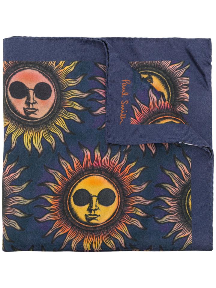 Paul Smith Sun Print Scarf - Blue