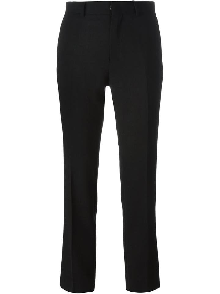 Y's Tailored Trousers, Women's, Size: 2, Black, Cupro/wool