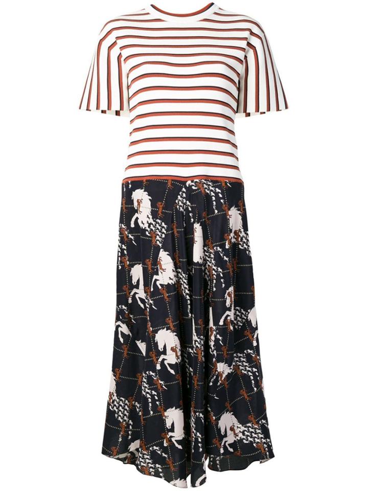 Chloé Multi-print Midi Dress - White