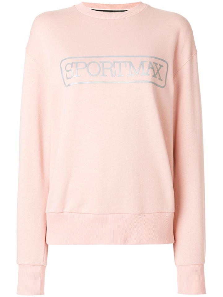 Sportmax Logo Patch Sweatshirt - Pink & Purple