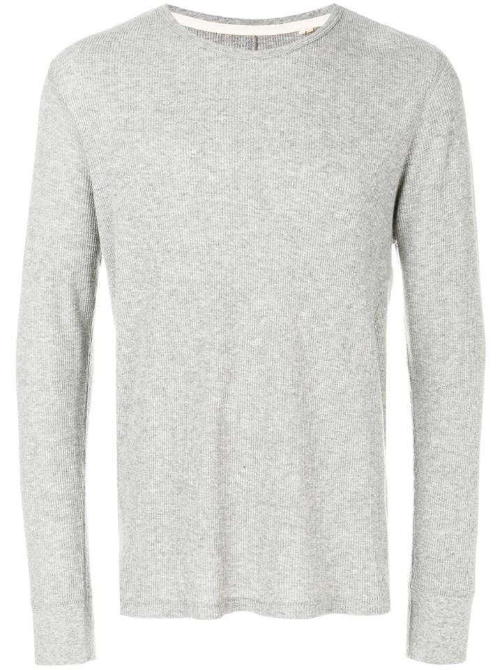 Rag & Bone Textured Crew-neck Sweatshirt - Grey