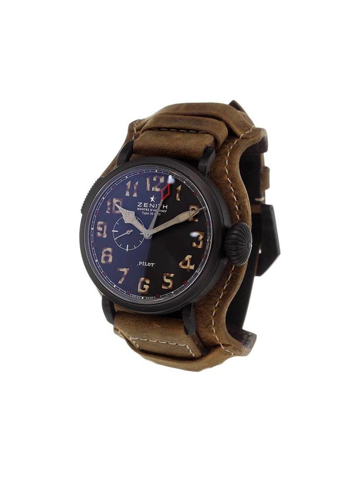 Zenith 'pilot Montre D'aeronef Type 20 Gmt' Analog Watch, Men's, Stainless Steel