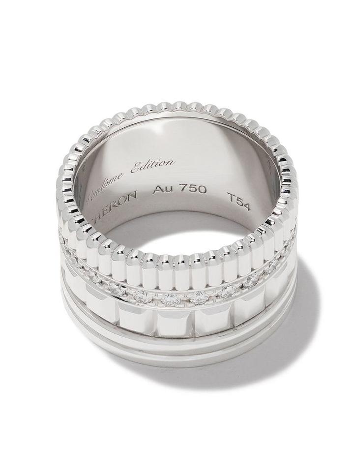 Boucheron 18kt White Gold Diamond Quatre Radiant Ring - Wg