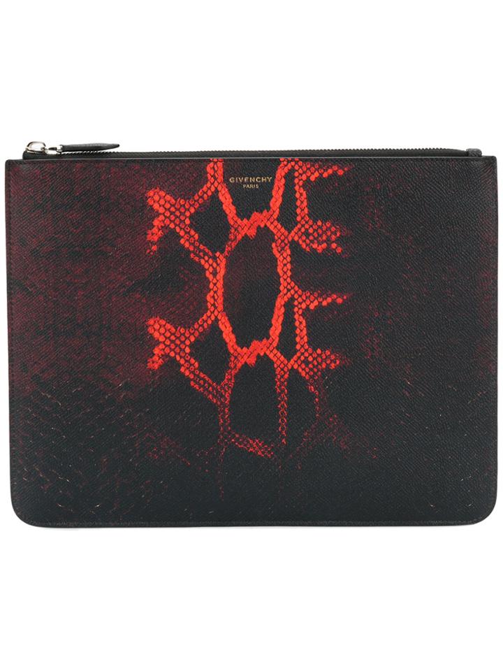 Givenchy Degrade Python-print Clutch - Black