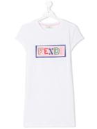 Fendi Kids Teen Logo Print T-shirt - White