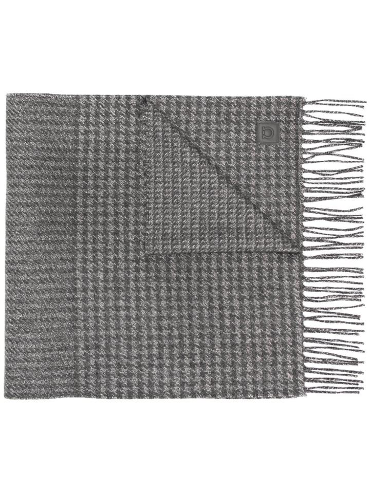 Salvatore Ferragamo Striped Scarf - Grey