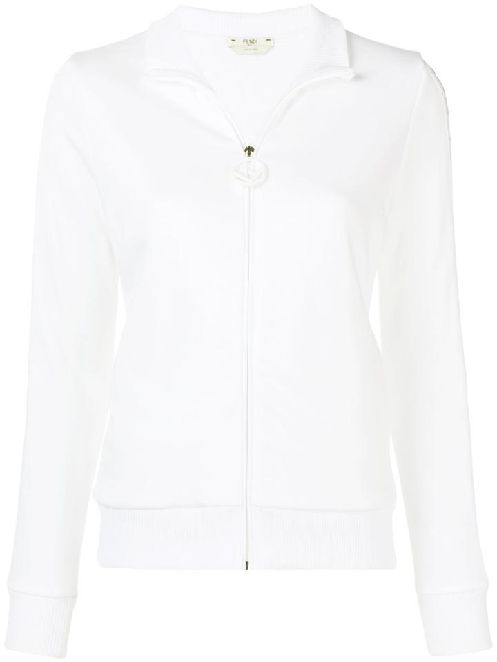 Fendi Side Printed Logo Jacket - White