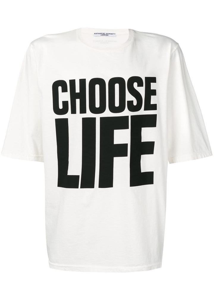 Katharine Hamnett Slogan Print T-shirt - White