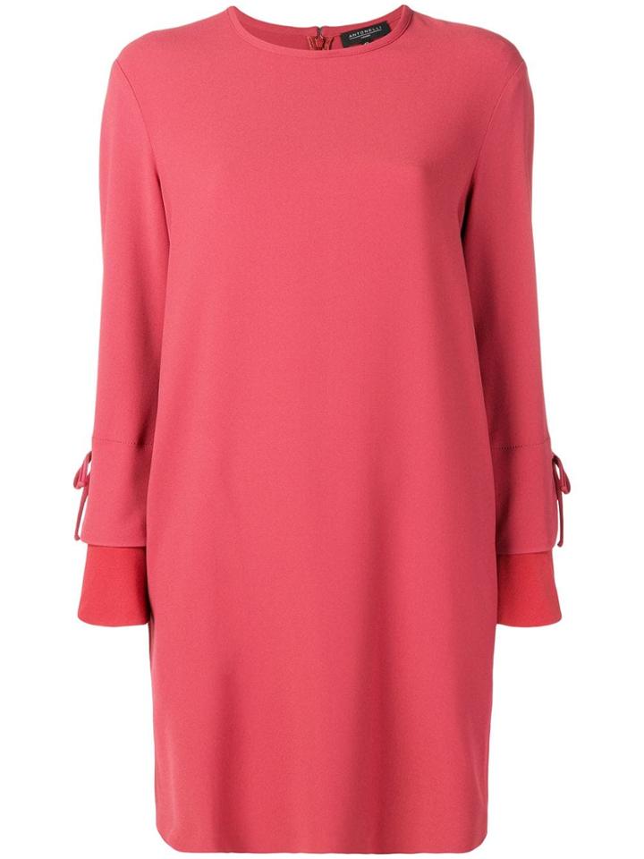 Antonelli Longsleeved Shift Dress - Pink & Purple