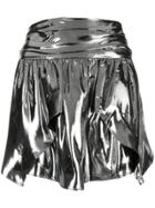 Isabel Marant High Waist Draped Skirt - Silver