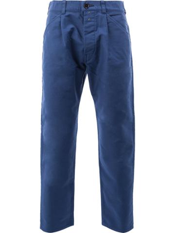 Ganryu Comme Des Garcons Tapered Cropped Trousers - Blue