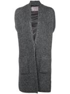 Herno Sleeveless Padded Knitted Coat - Grey