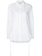 Derek Lam 10 Crosby Concealed Fastening Shirt, Women's, Size: 8, White, Cotton