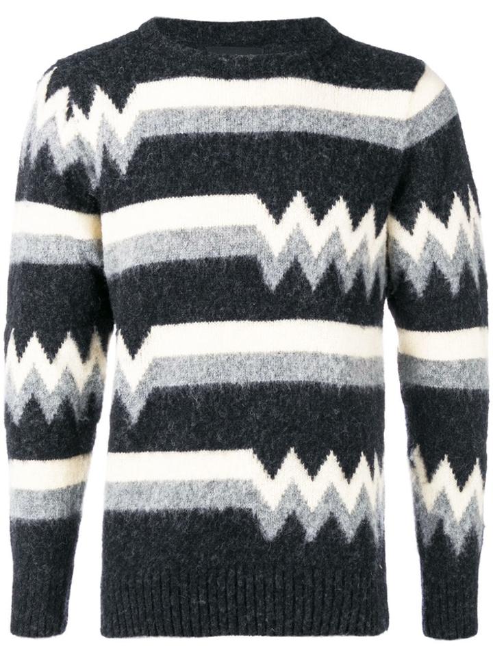 Howlin' Zig Zag Stripe Sweater - Grey