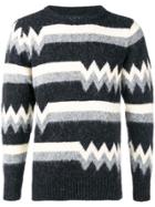 Howlin' Zig Zag Stripe Sweater - Grey