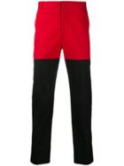 Alexander Mcqueen Colour Block Tailored Trousers - Black