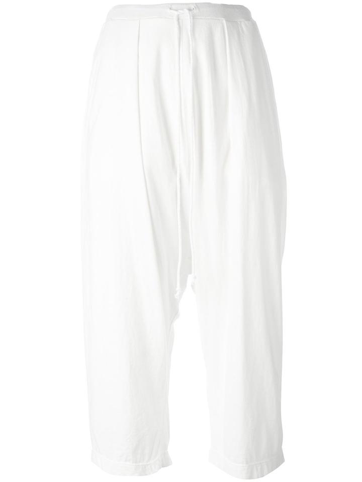 Lost & Found Rooms Cropped Track Pants, Women's, Size: Small, White, Cotton