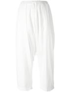 Lost & Found Rooms Cropped Track Pants, Women's, Size: Small, White, Cotton