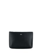 A.p.c. Embossed Logo Clutch - Black