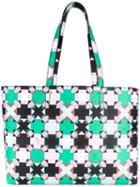 Emilio Pucci Printed Shopper Tote, Women's, Black, Calf Leather