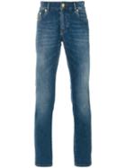 Billionaire - Embroidered Jeans - Men - Cotton/polyester/spandex/elastane - 48, Blue, Cotton/polyester/spandex/elastane