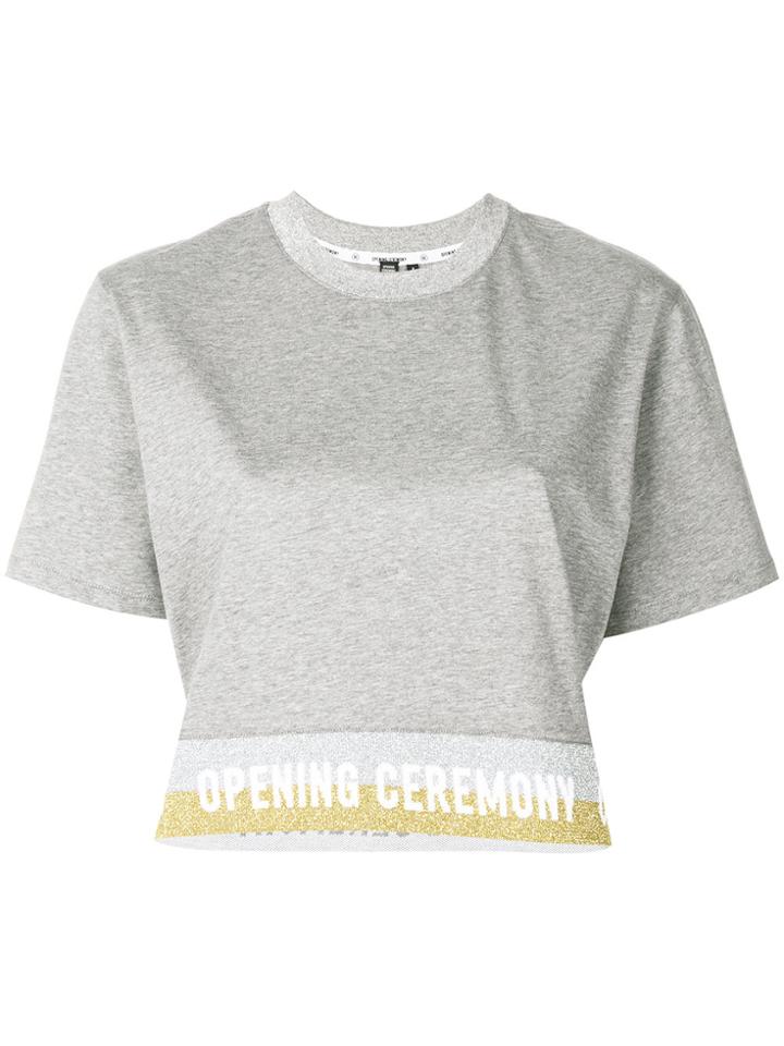 Opening Ceremony Logo-waistband T-shirt - Grey