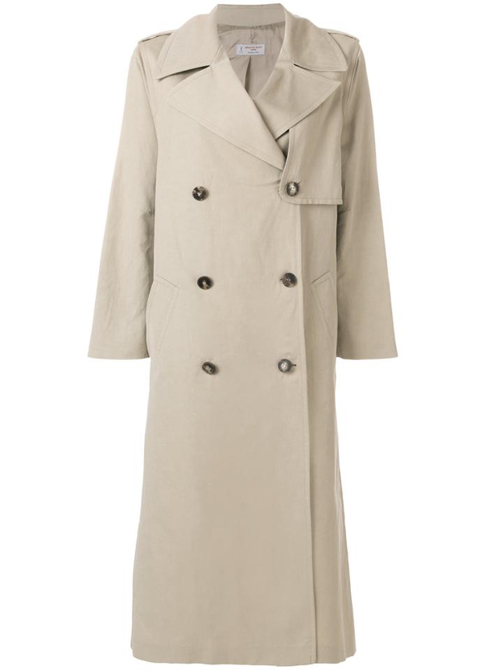 Alberto Biani Double-breasted Trench Coat - Nude & Neutrals