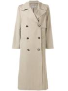 Alberto Biani Double-breasted Trench Coat - Nude & Neutrals