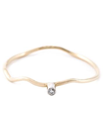 Drew & Evan Diamond Solitaire Curved Ring