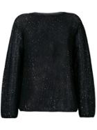 M Missoni Metallic Glitter Knitted Jumper - Black
