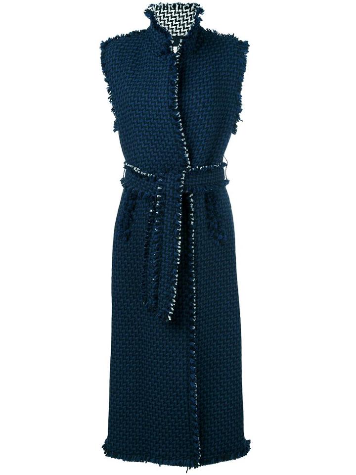 Gianluca Capannolo Raw Edge Woven Coat