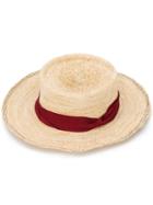 Lola Hats Contrast Band Hat, Women's, Nude/neutrals, Paper