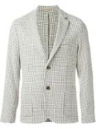 Eleventy Houndstooth Blazer, Men's, Size: 48, Nude/neutrals, Cotton/viscose/linen/flax/spandex/elastane
