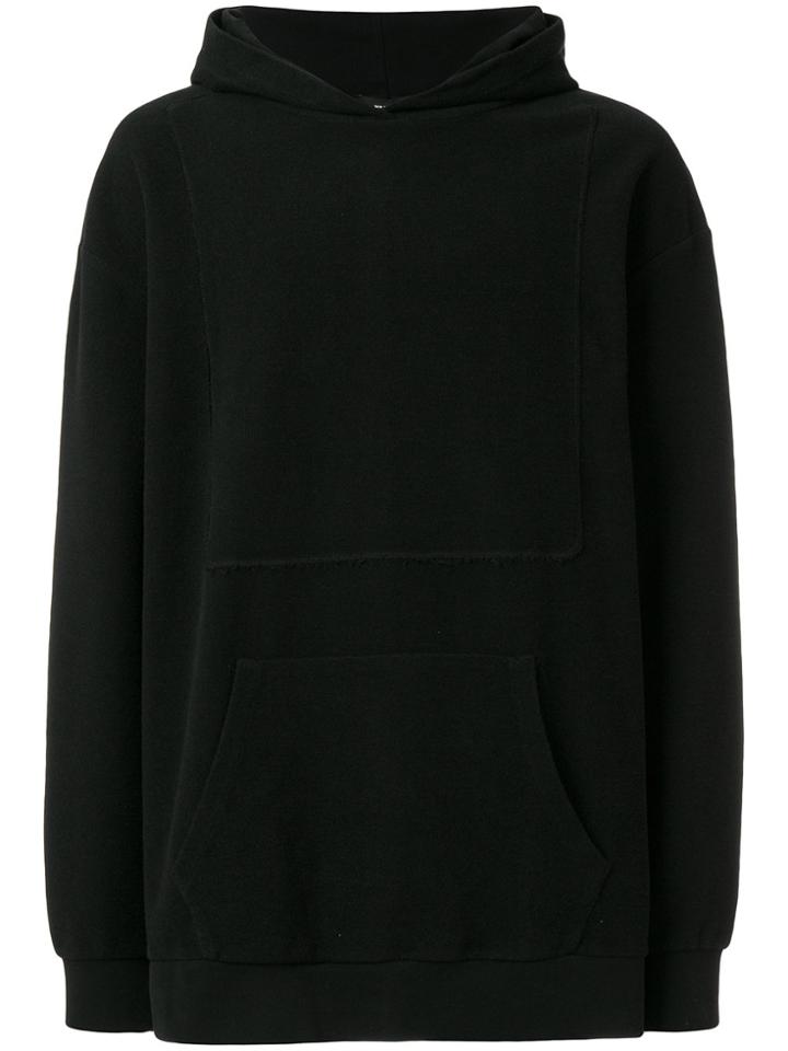 Yang Li Tonal Panel Hoody - Black