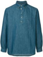 A.p.c. Half-button Denim Shirt - Blue