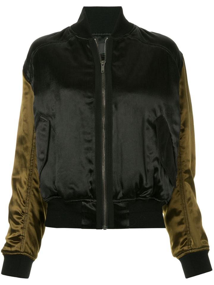 Haider Ackermann Colour Block Bomber Jacket - Black