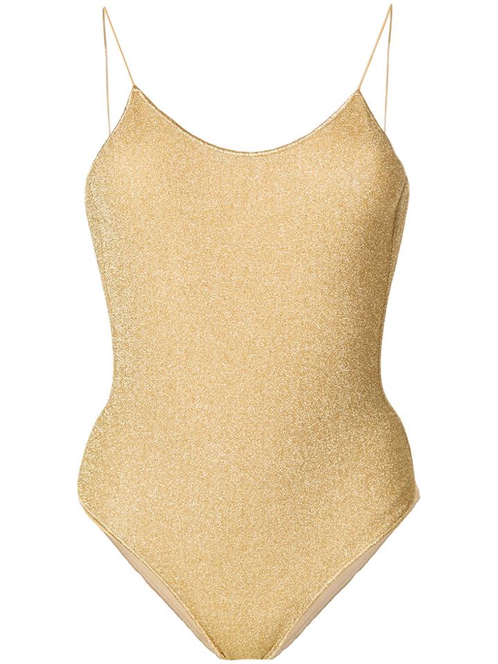 Oseree Spaghetti Strap One Piece Swimsuit - Nude & Neutrals
