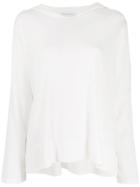 Fine Edge Oversized Knitted Hoodie - White