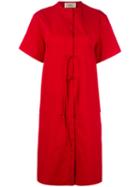 Ports 1961 - Open Back Dress - Women - Cotton - 42, Women's, Red, Cotton