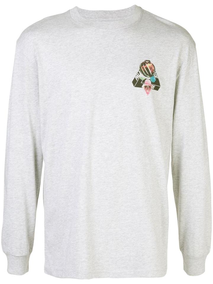 Palace Sans Ferg Long Sleeve T-shirt - Grey