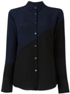 Paul By Paul Smith Colour Block Button Down Shirt, Women's, Size: 44, Blue, Silk