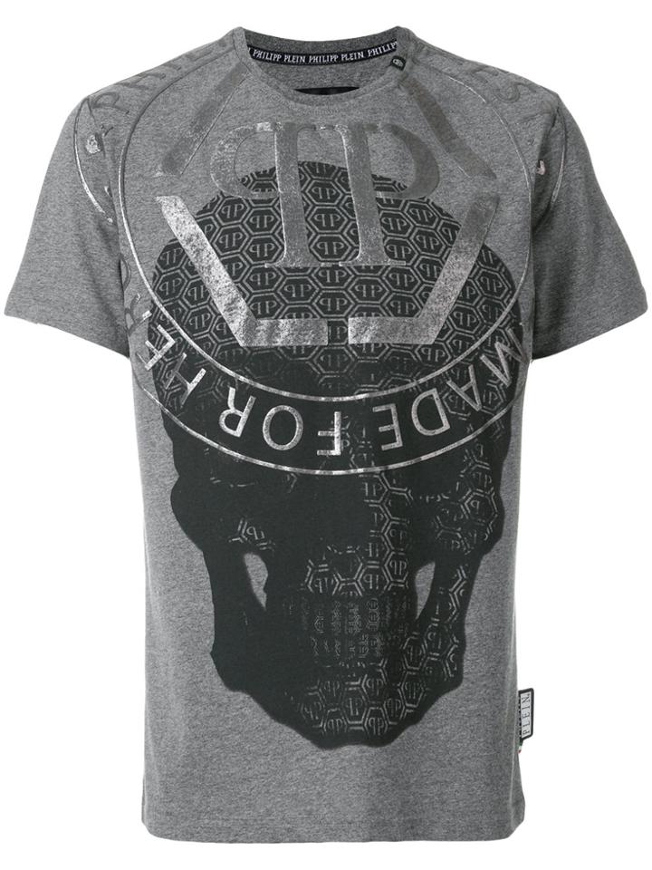 Philipp Plein Act Round Neck T-shirt - Grey
