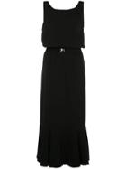 Derek Lam Sleeveless Crepe Jersey Fitted Dress With Pleated Hem -
