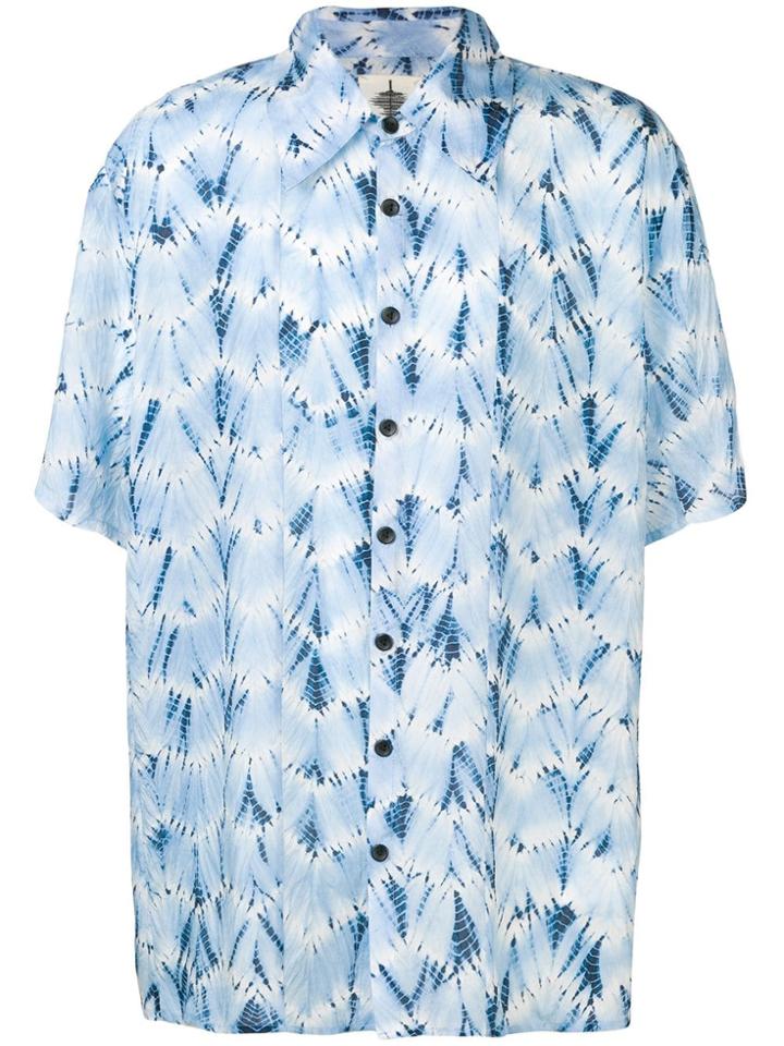 Forcerepublik Oversized Short-sleeved Shirt - Blue