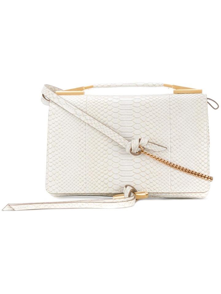 Stella Mccartney Flo Alter Snake Shoulder Bag - Neutrals