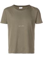 Saint Laurent Logo Print T-shirt - Green