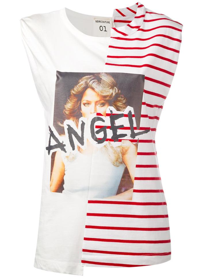 Semicouture - Angel Tank Top - Women - Cotton - S, White, Cotton