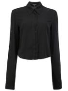 Ann Demeulemeester Cropped Shirt, Women's, Size: 34, Black, Rayon